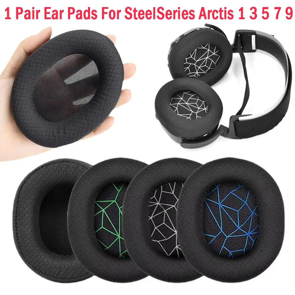 2Pcs Soft Replacement Ear Pads For Steel Series Arctis 1 3 5 7 9 Gaming Headset