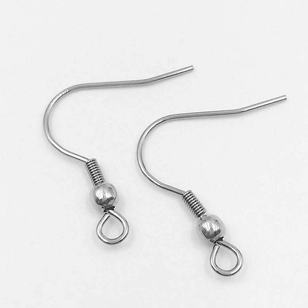 100Pcs Silver Titanium Steel Earwire Hooks for Elegant Daily Earrings