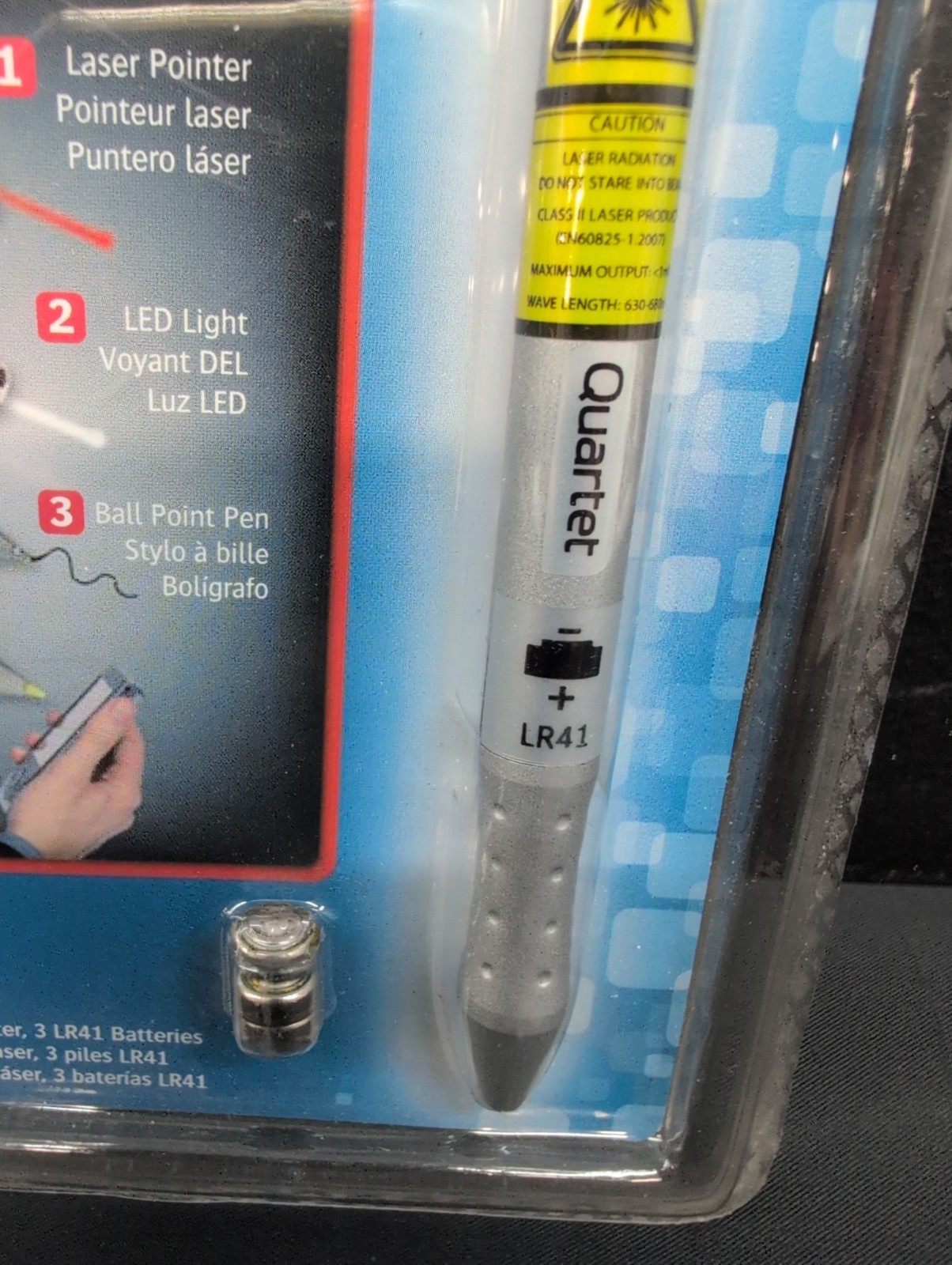 Quartet 4-in-1 Laser Pointer LED Light Ball Point Pen PDA Stylus