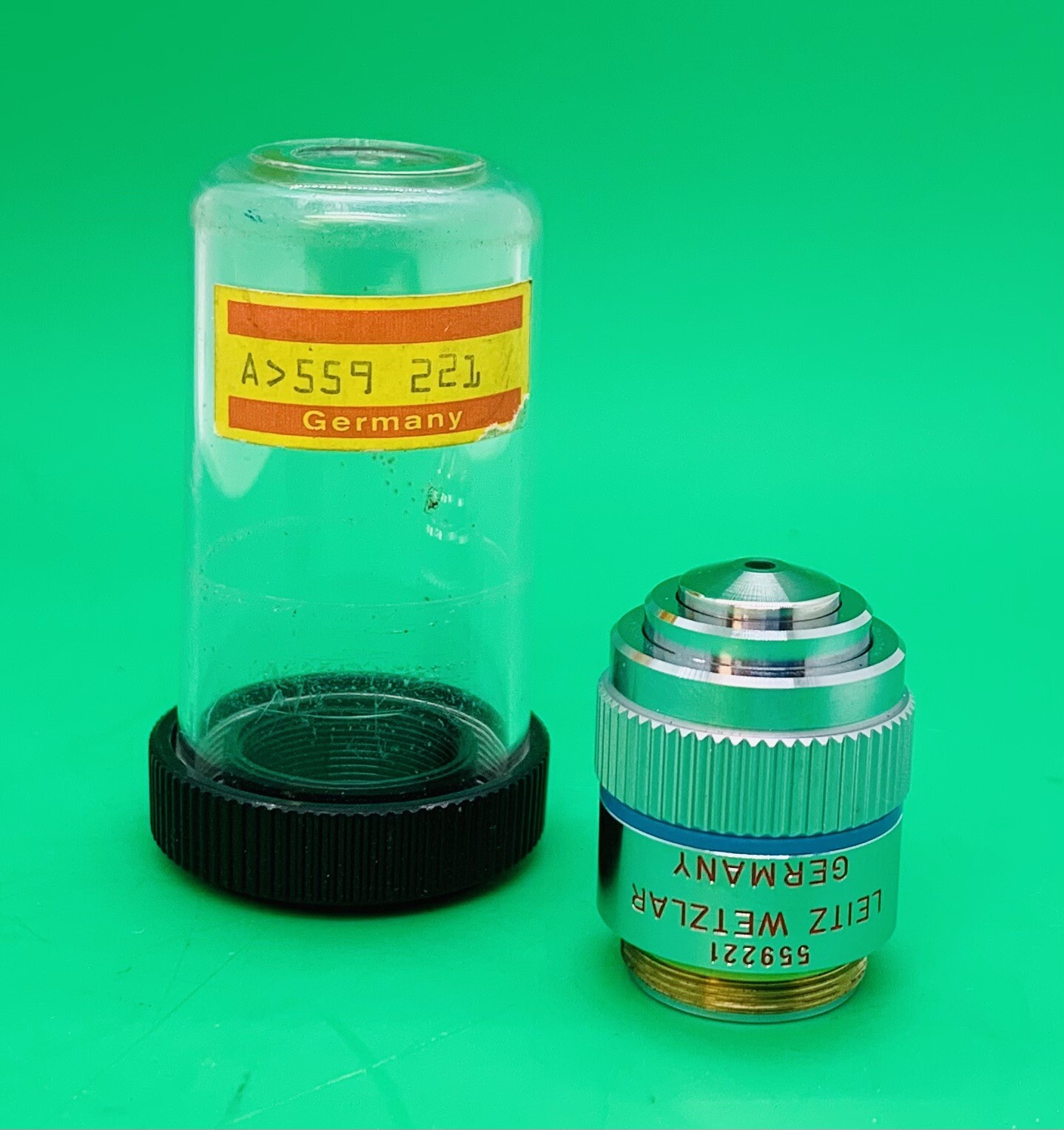Leitz 50x / 0.65 P Polarizing POL ∞/0/30 Microscope Objective Part # 559221