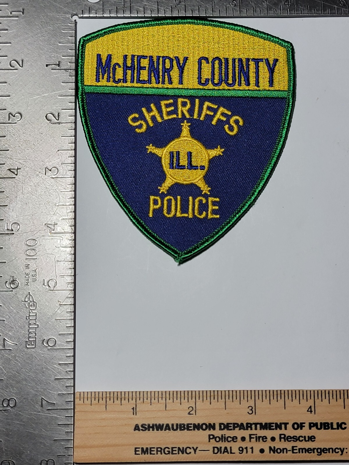 MK2 B8 Police patch Illinois McHenry County Sheriff's Police