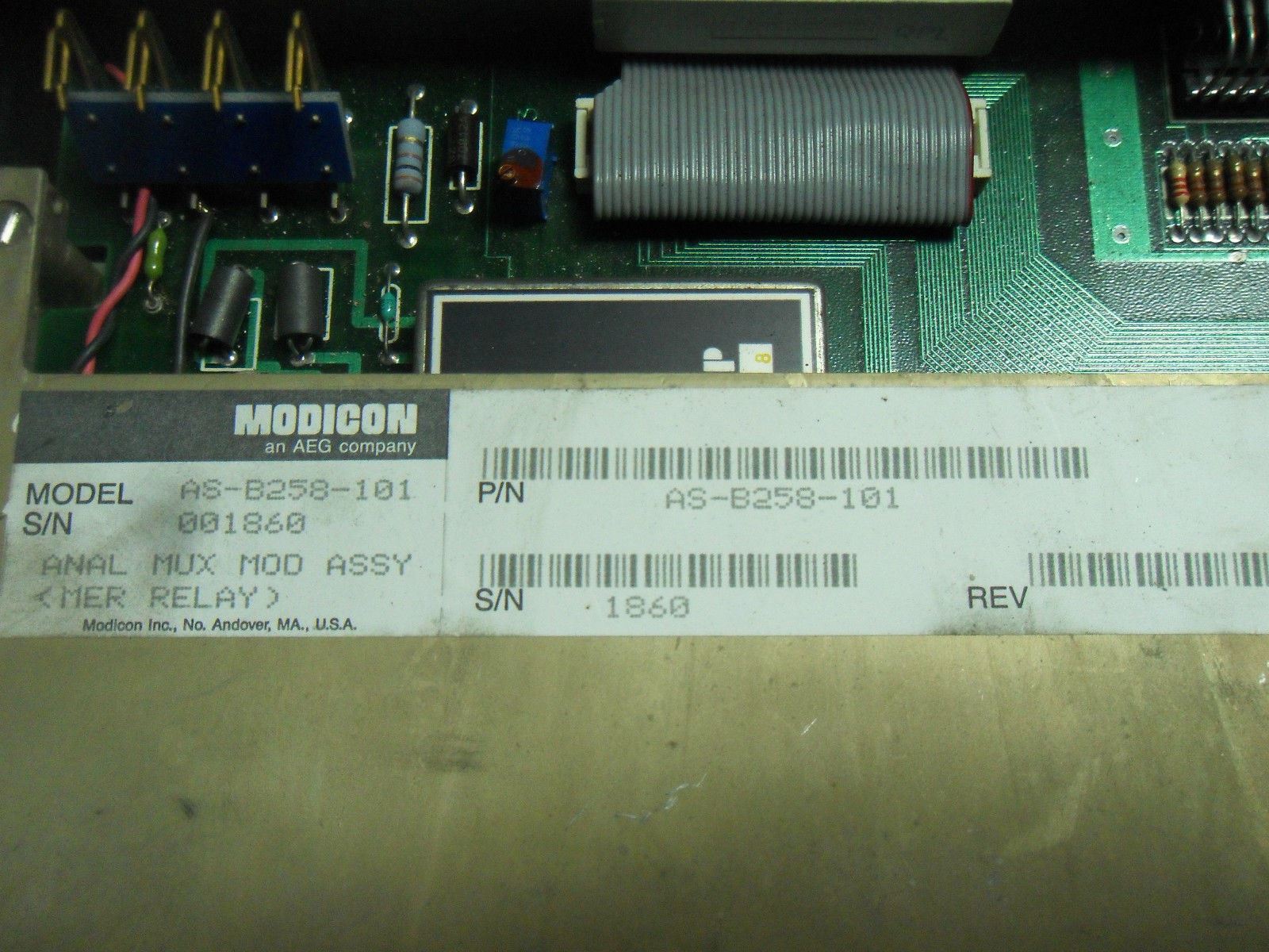 1 MODICON AS-B258-101 MEMORY RELAY