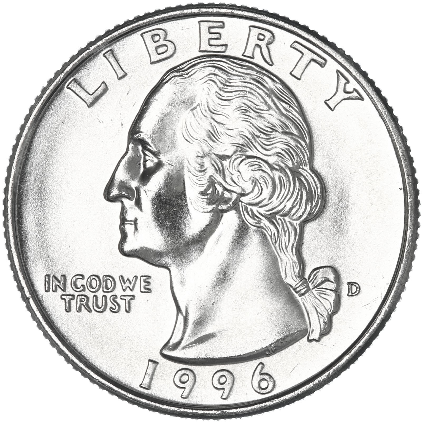 1996 D Washington Quarter Choice BU US Coin