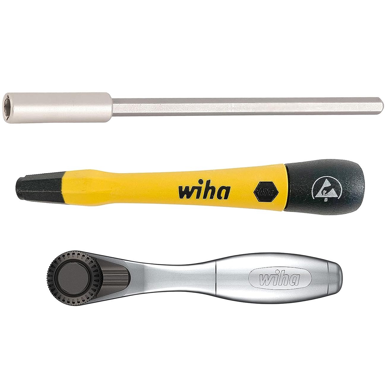 Wiha System-4 ESD Safe Master Technician Ratchet and MicroBits Set - 65 Piece Se