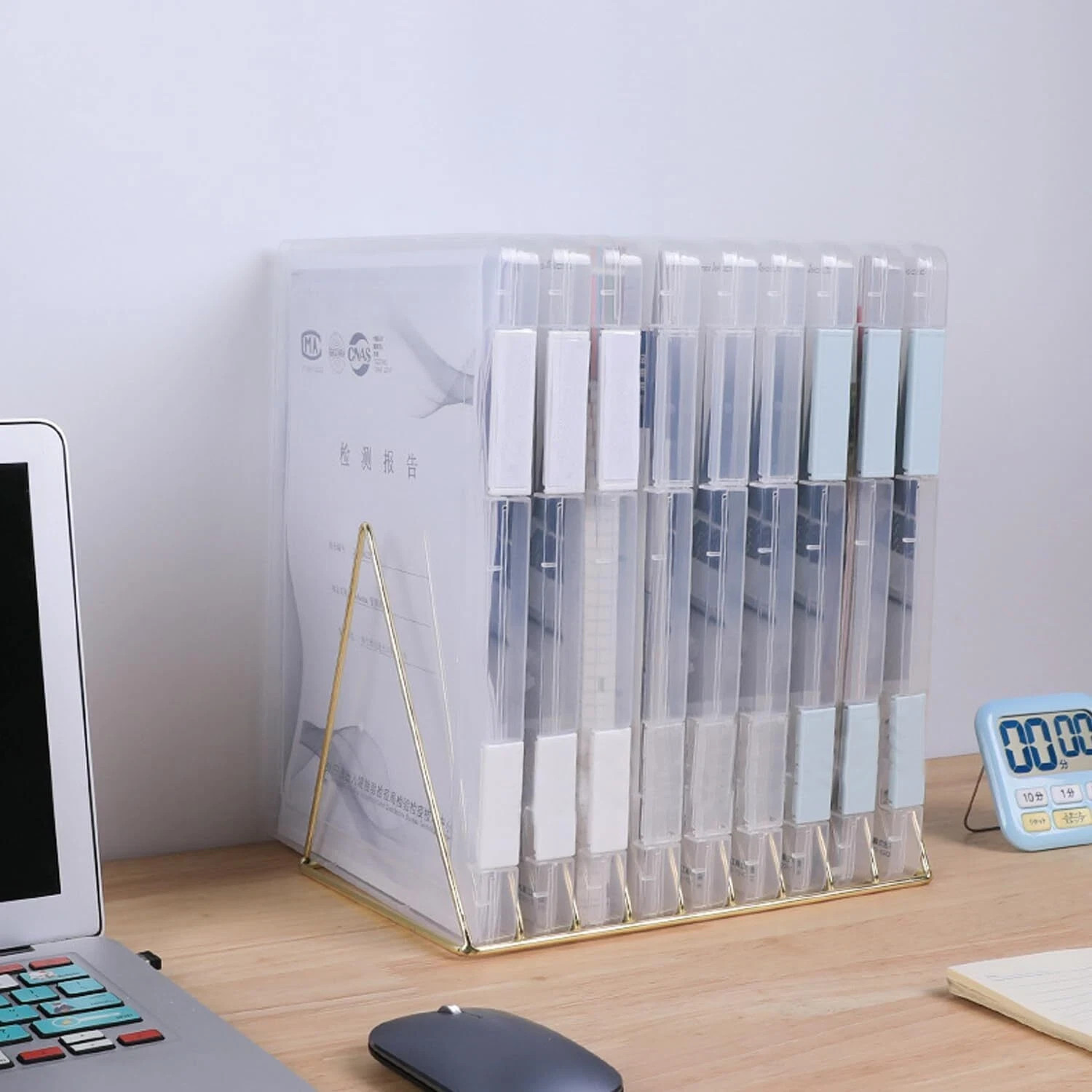 6 Pcs Clear A4 File Portable Project Case, Plastic Storage Box for 8.5" x 11"...