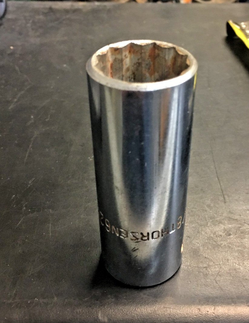 Thorsen Tools 7/8” Deep Socket 1/2” Drive 628 USA, VINTAGE