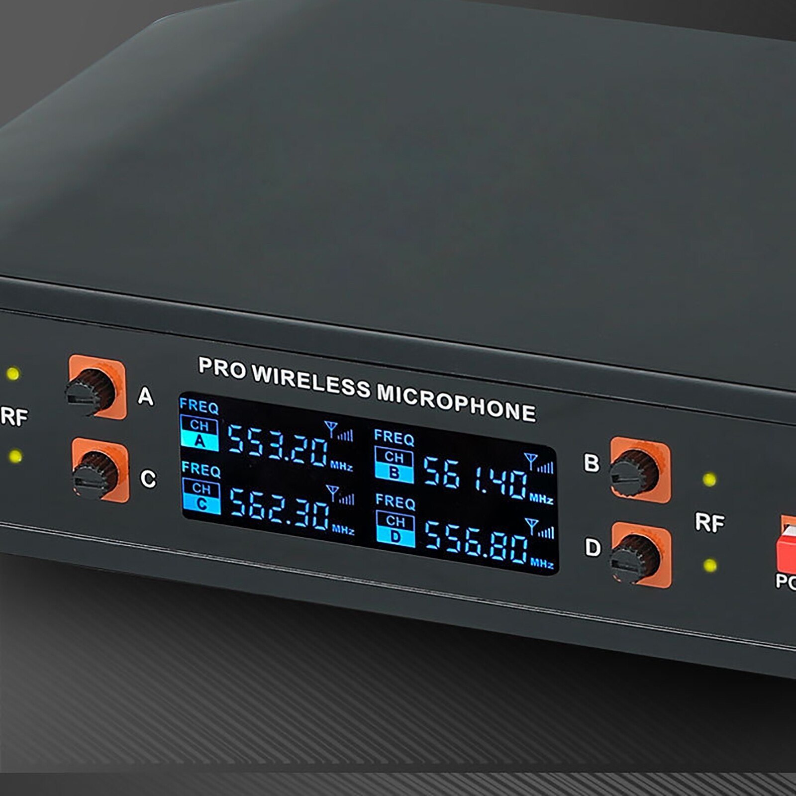 Pro Audio VHF Wireless Microphone System 4 Channel 4 Handheld Metal Dynamic Mic