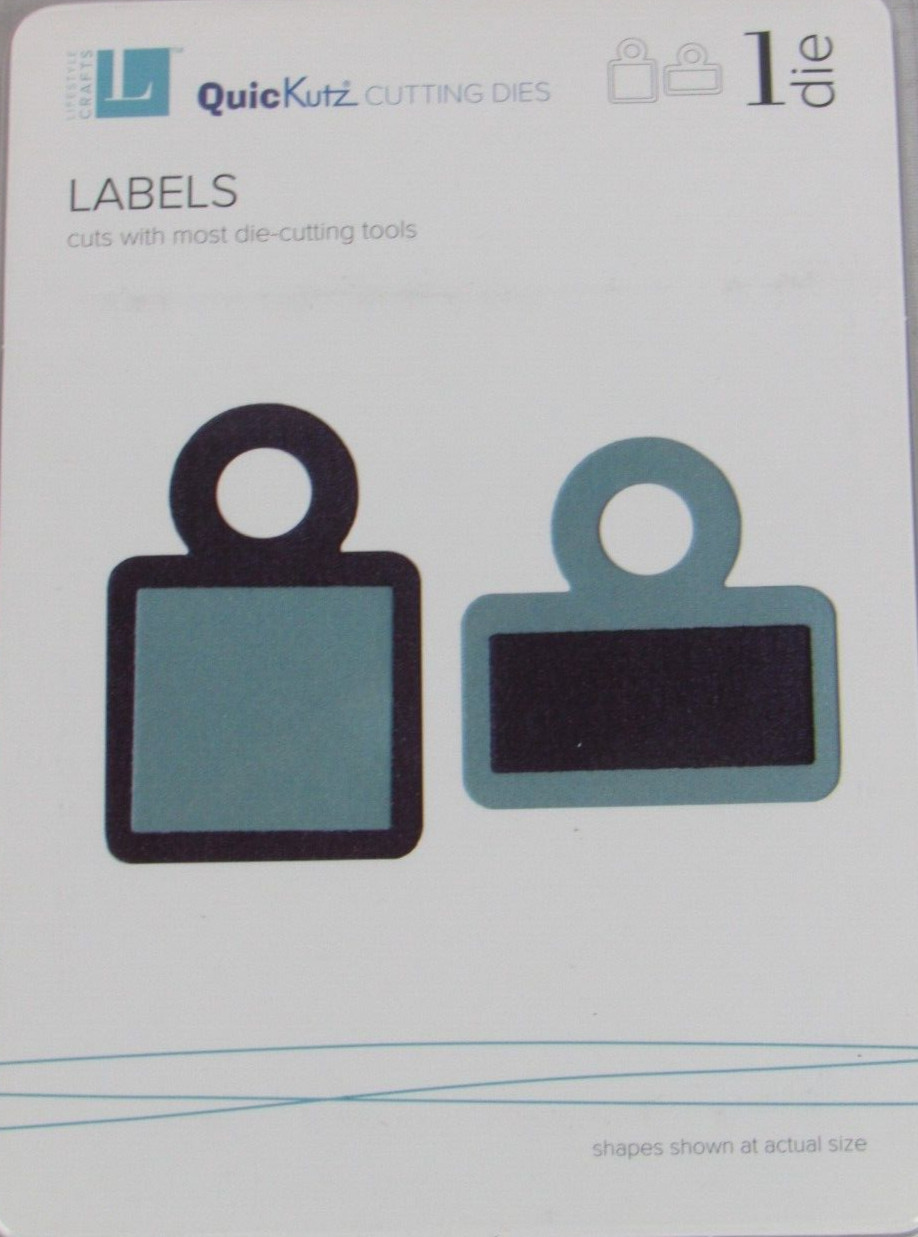 QuicKutz/Lifestyle Crafts Labels 4x4, 1 Cutting Die Set DR0437