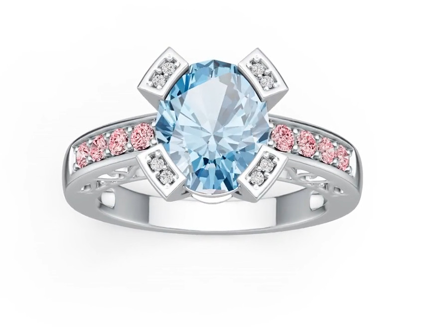 Sterling Silver Semi Mount Ring Setting Oval OV 10X8MM