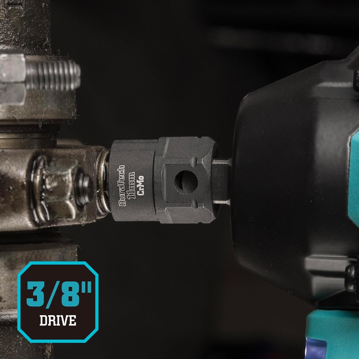 38 Drive Stubby Impact Socket Set, Low Profile Impact Sockets, 19-Piece, Metric,