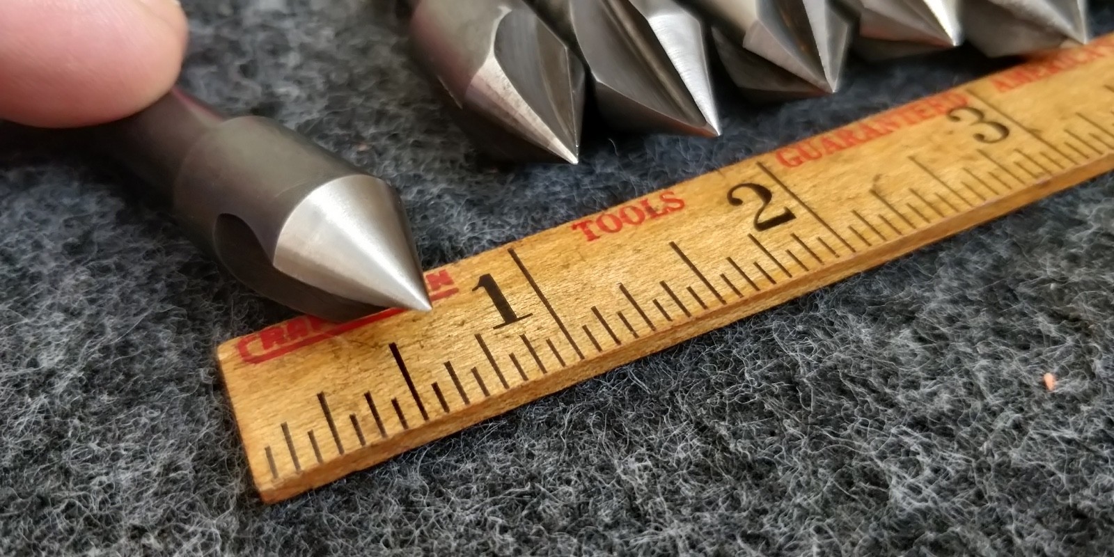 SET of 9 ~ 1/2" countersinks in assorted angles and flutes