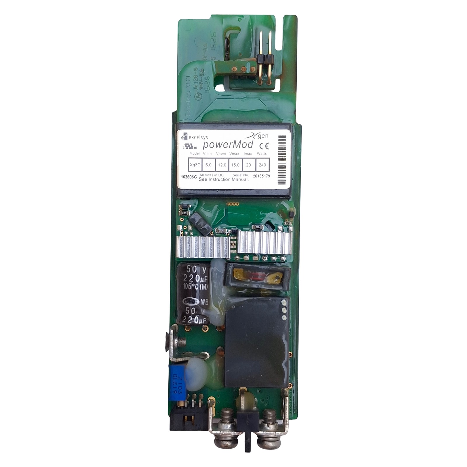 Excelsys Xg3C Configurable Power Supply Module 240W, 6-15VDC 20A Output