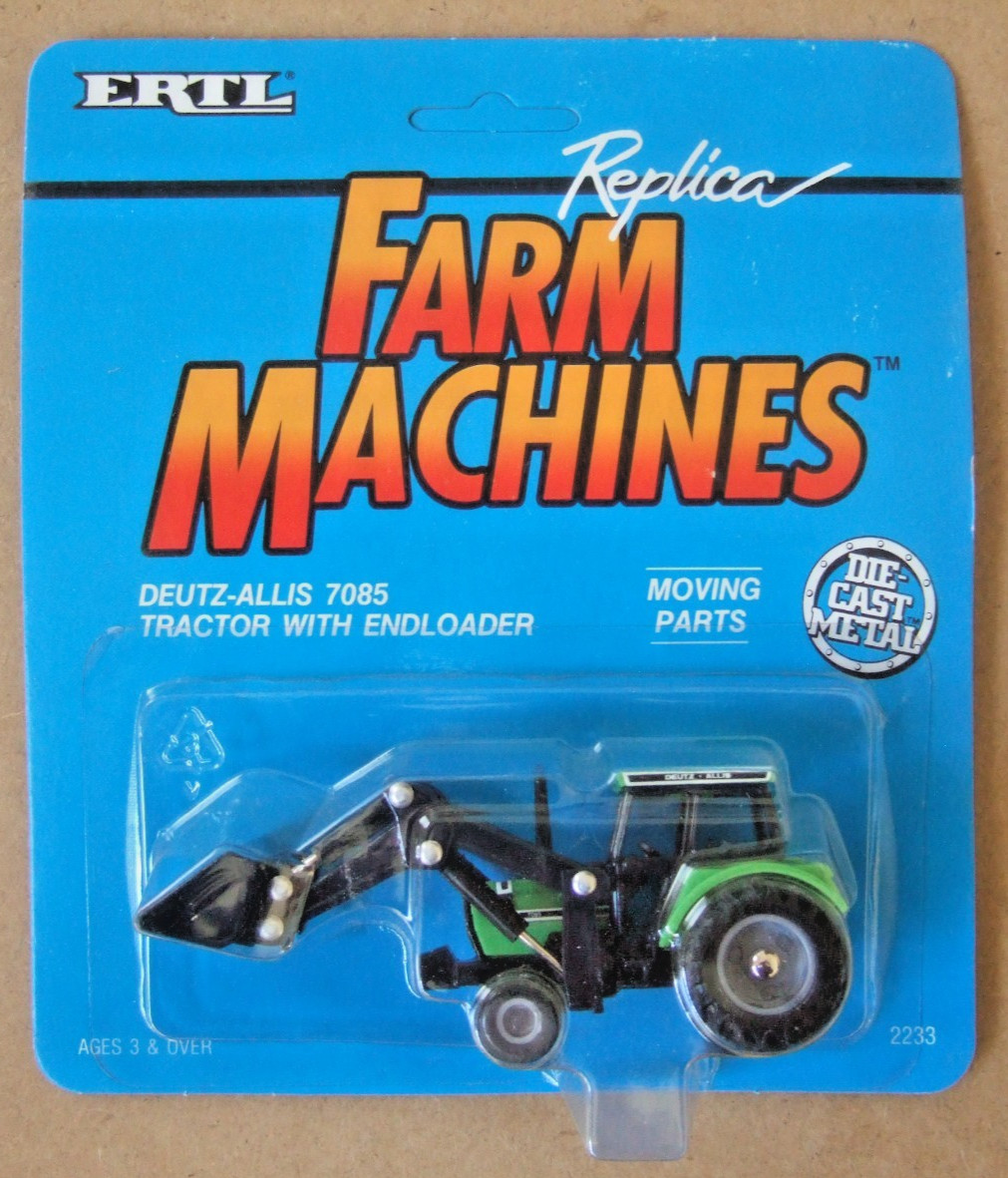 1991 ERTL 1:64 FARM MACHINES  DEUTZ-ALLIS 7085 TRACTOR WITH ENDLOADER   2233
