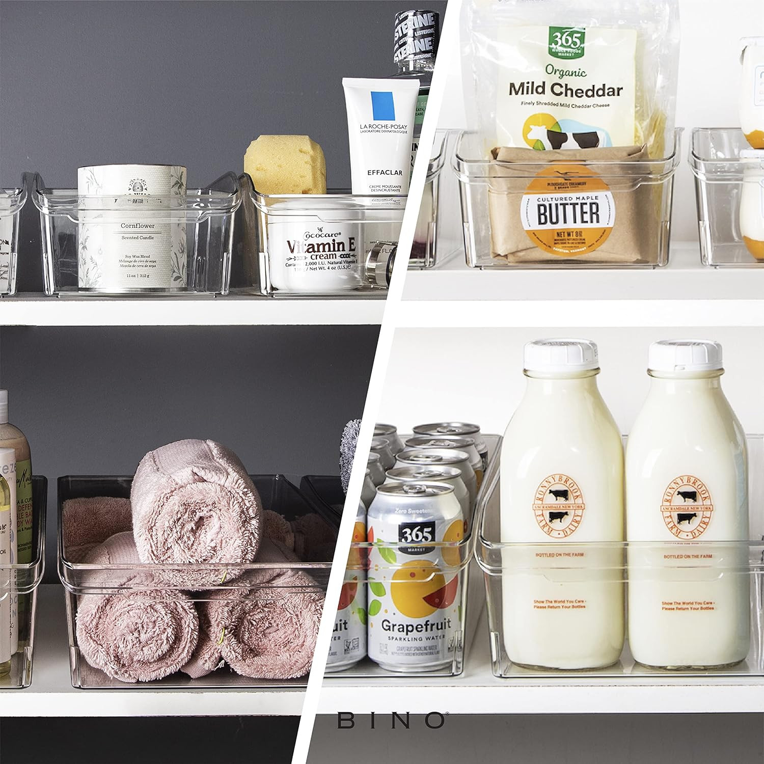 | Plastic Storage Bins, Small | THE CURVE COLLECTION | Multi-Use Organizer Bi...