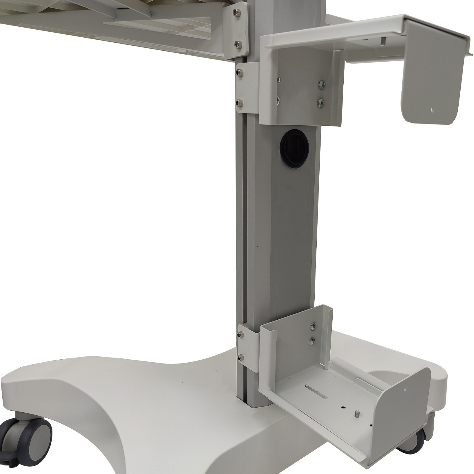 Floor Stand Movable Workbench Computer Cart Mobile Workstation Monitors Support