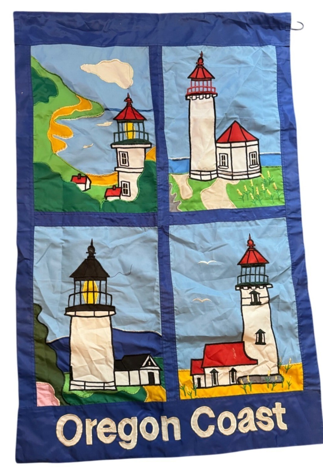 Oregon Coast Lighthouses Wall Hanging flag Quilt pattern Art READ