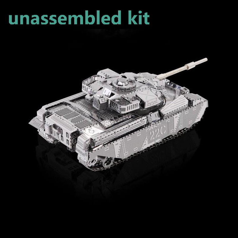 1:100 3D Metal Chief Tank MK50 Military DIY Vehicle Model Unassembled Kit