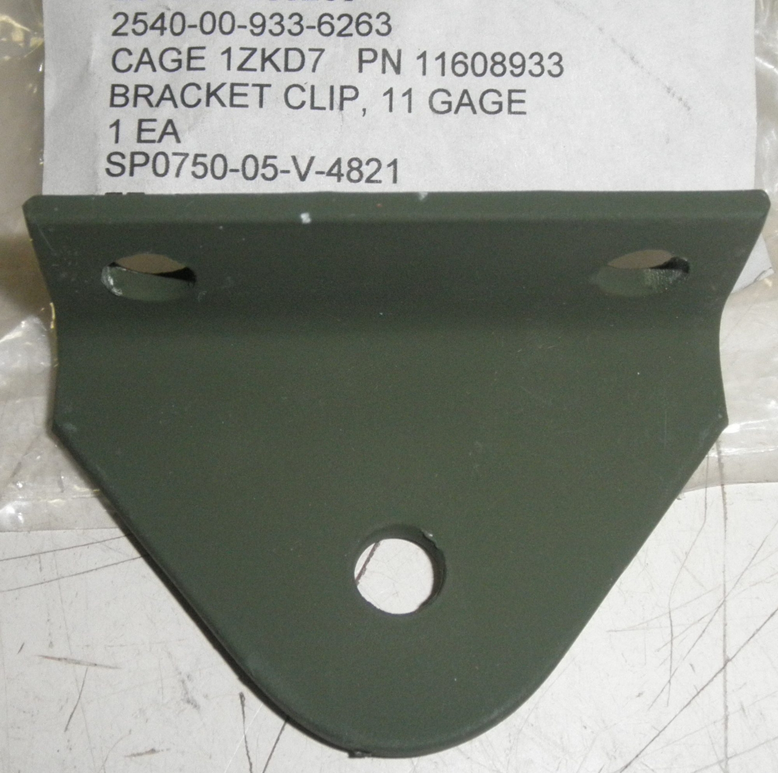 2540-00-933-6263 M35 M939 Bracket, Clip US Army 11608933 TACOM 5-Ton Truck 2-...