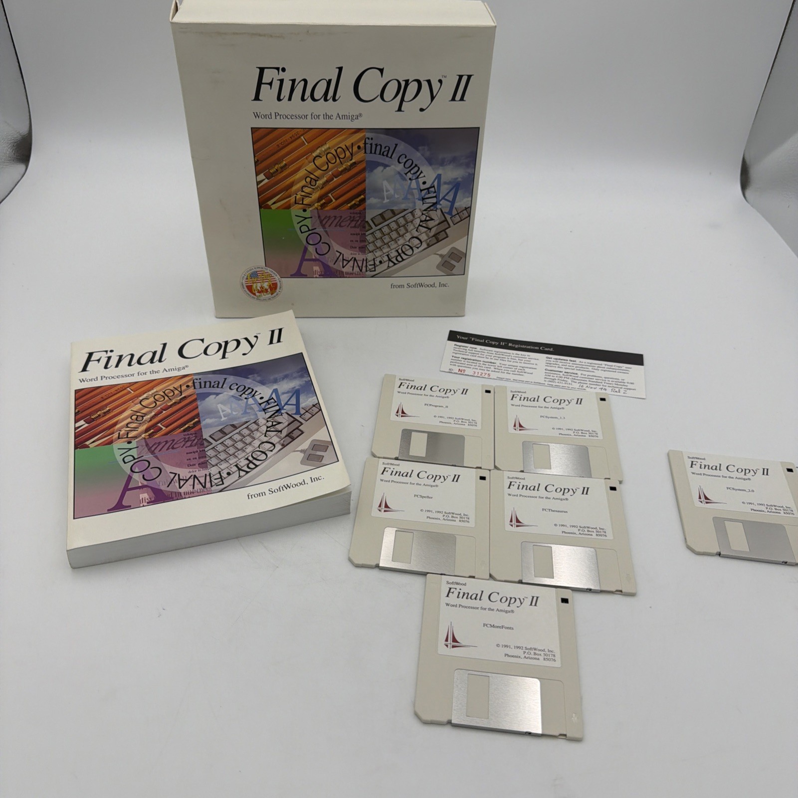 Final Copy II Amiga Complete Box Tested v1.3 & v2.0 System Disks SoftWood