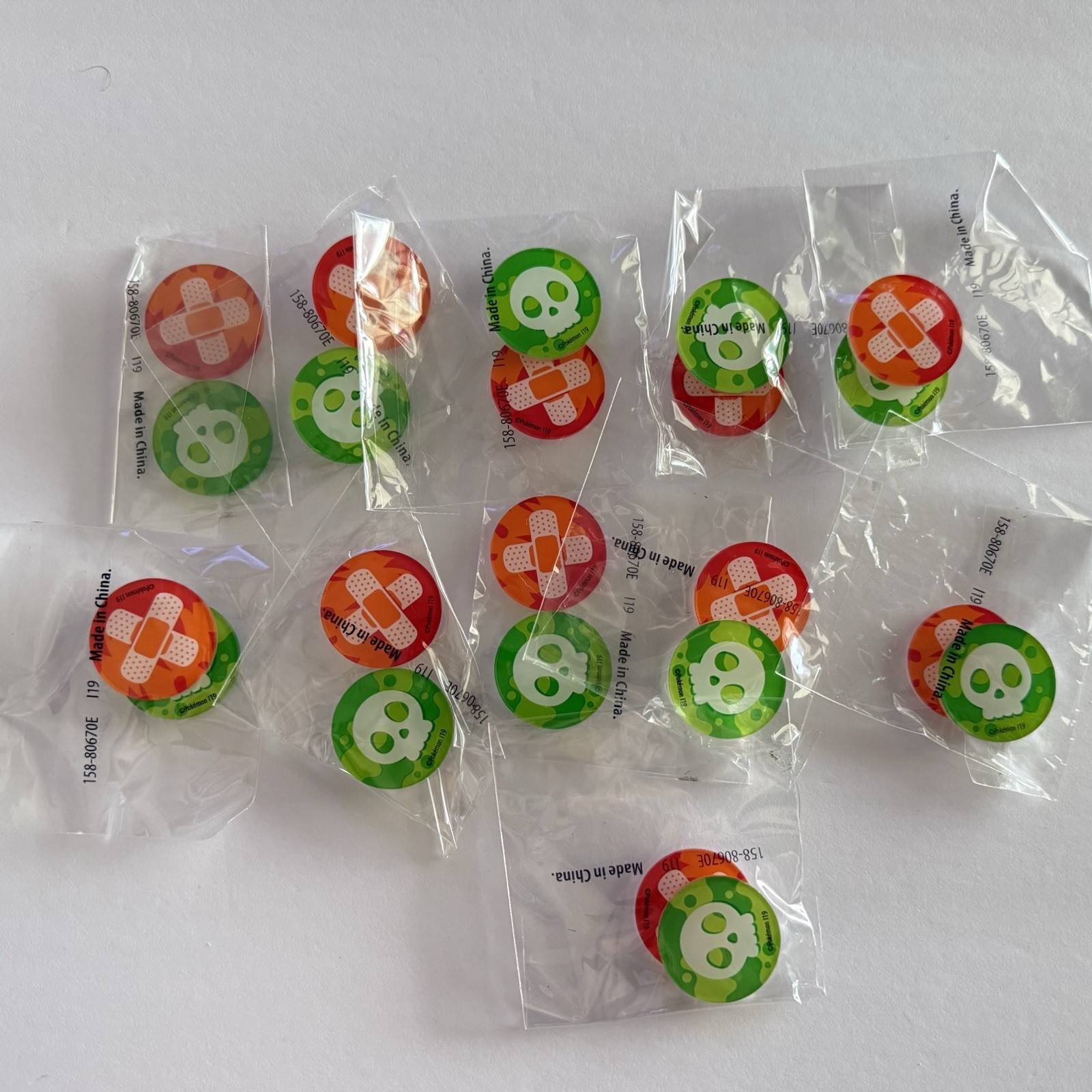 Pokémon TCG Poison & Burn Status Condition Markers Lot Sealed 11 Packs 22 Pcs