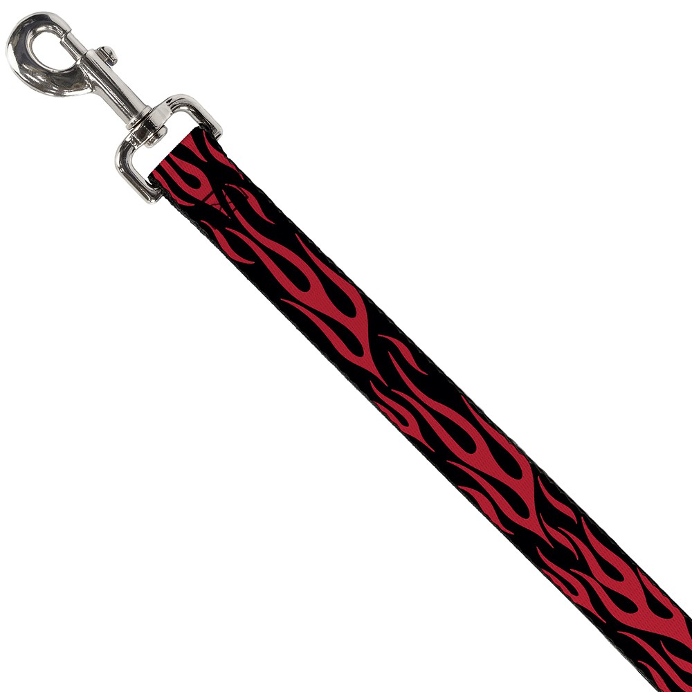 Dog Leash Flame Red NARROW 0.5"