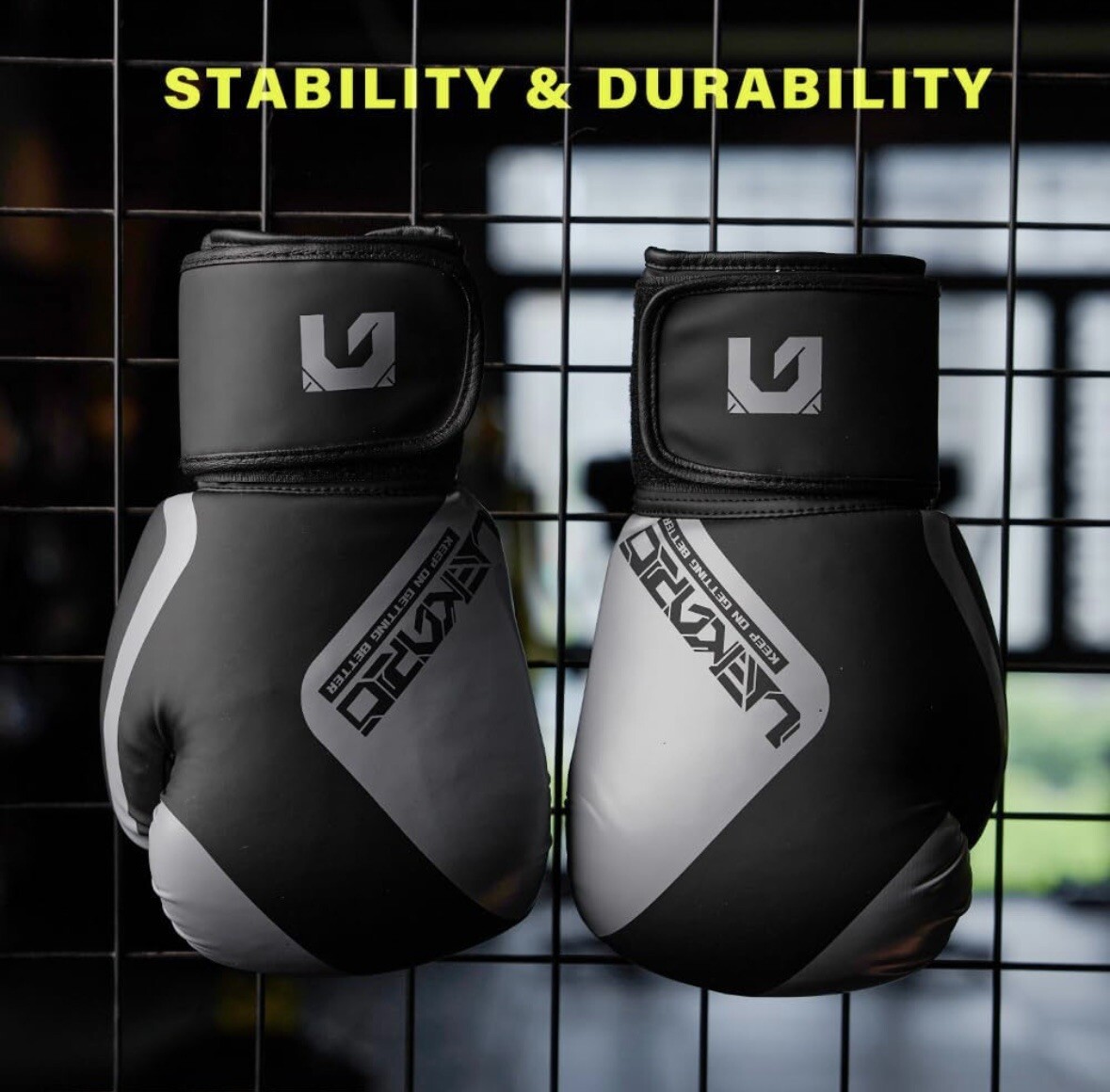 LEKÄRO Boxing Gloves • Training Gloves • Men & Women • 10 OZ Grey