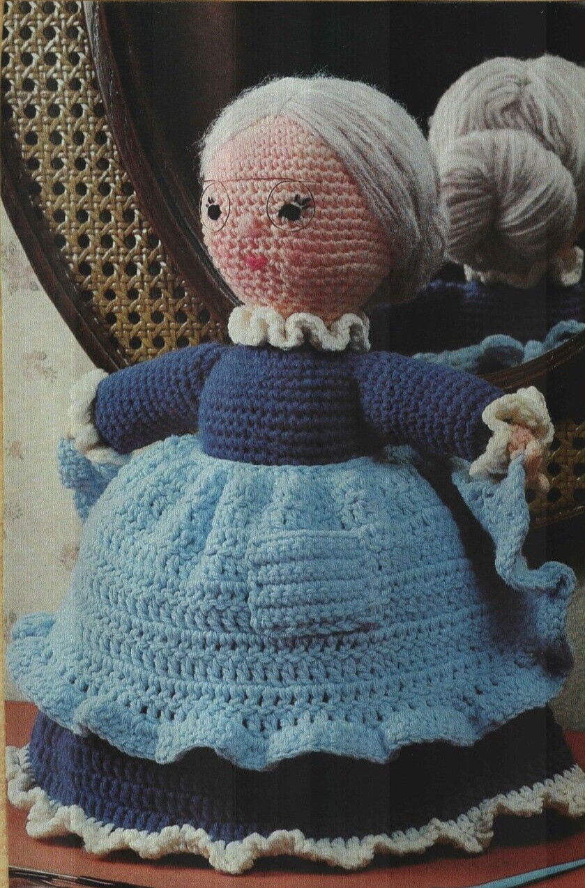 DANCING GRANNY DOLL 15" TOY DIGEST SIZE CROCHET PATTERN INSTRUCTIONS