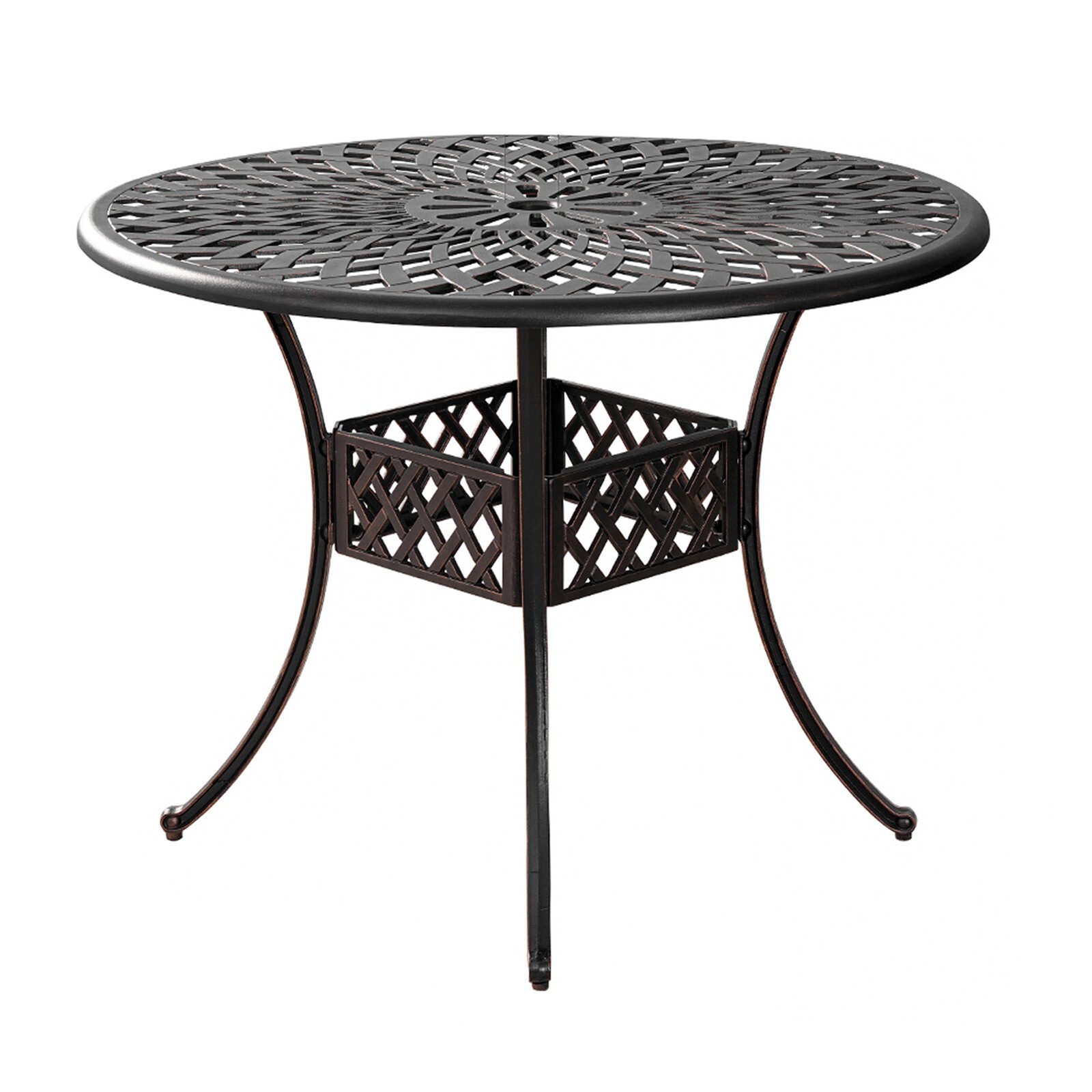 42 Inch Round Cast Aluminum Patio Bistro Dining Table