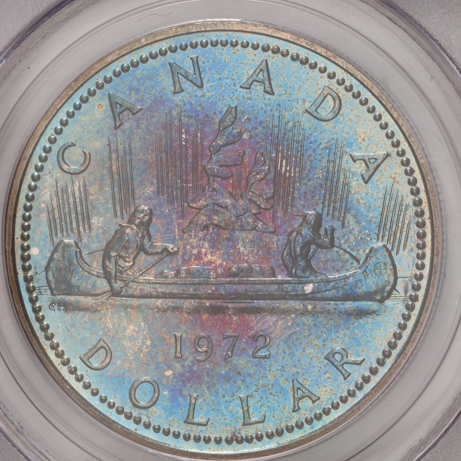 1972 Silver Canada Voyageur Dollar PCGS SP67 - Toned