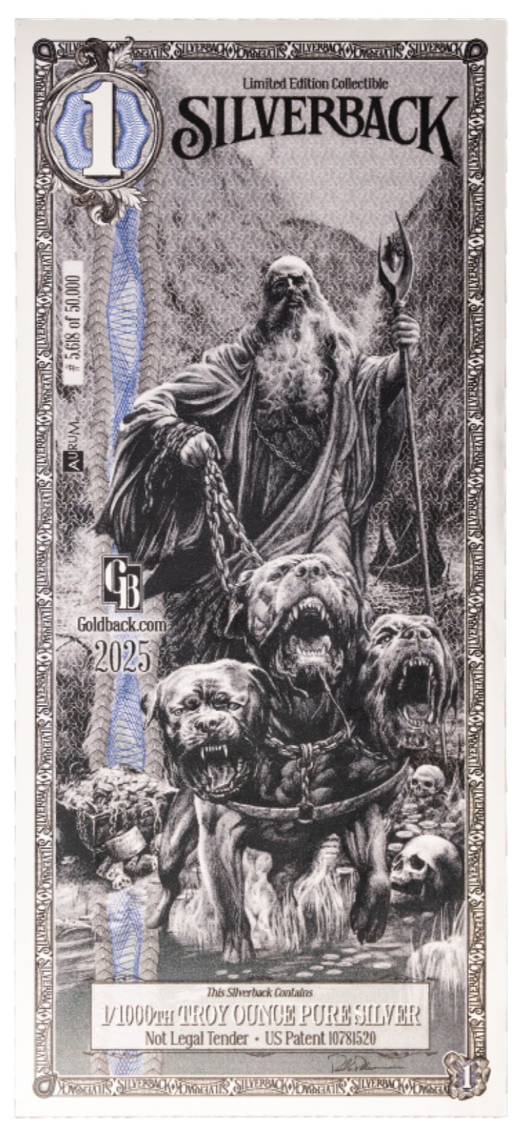 2025 Olympus Hades Blue Silverback Note