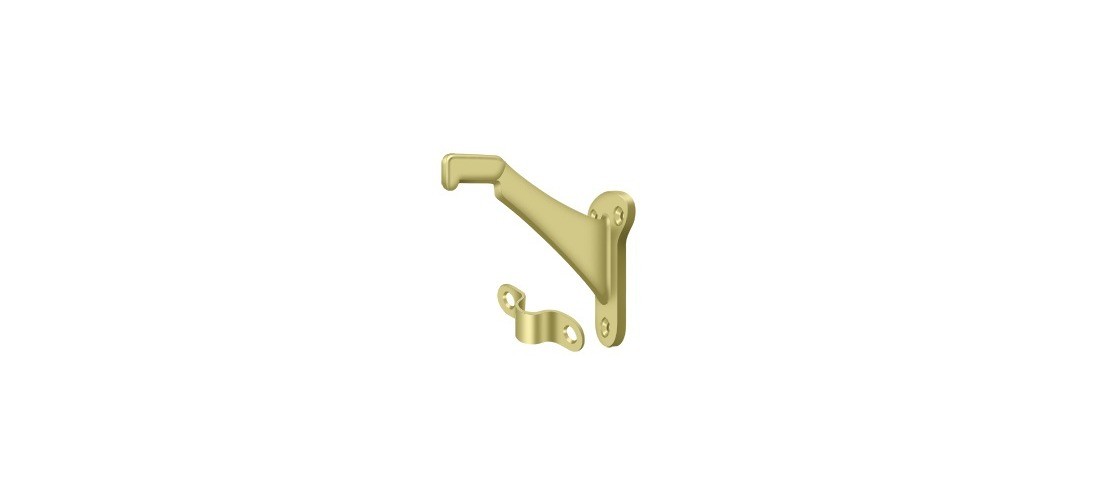 Deltana ZHRBB325U3 Handrail Brackets, Zinc 3-1/4" Projection in Polished Brass