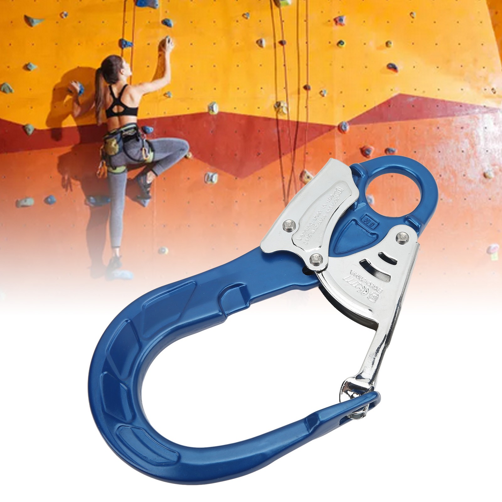 Safety Hook Aluminum Alloy Snap Lock Hook Clip Large Opening Climbing Hook FF