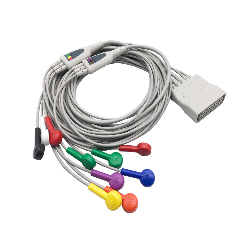 Diagnostic ECG 10 Lead EKG Stress Testing Patient Holter Cable for Philips ST80i