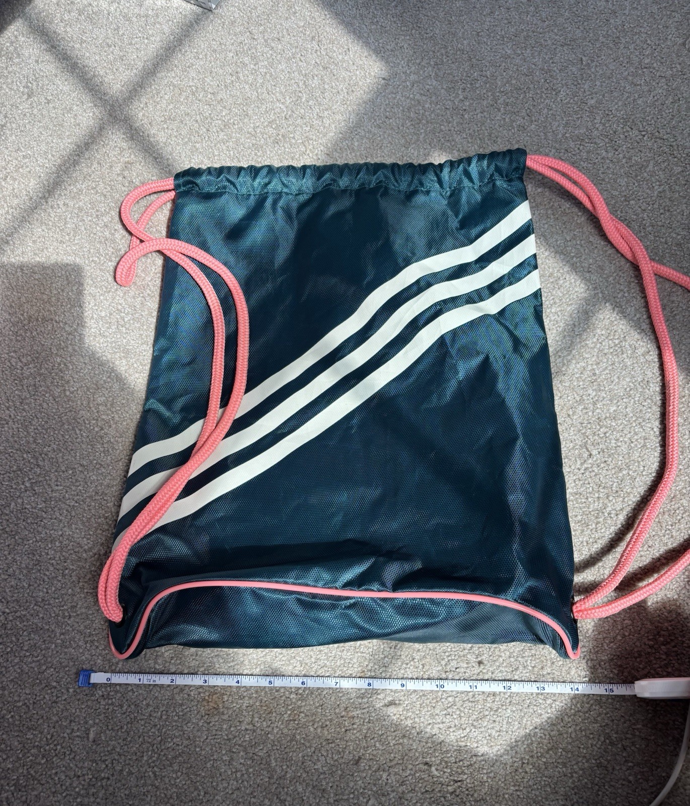 Adidas Blue And Pink Drawstring Bag