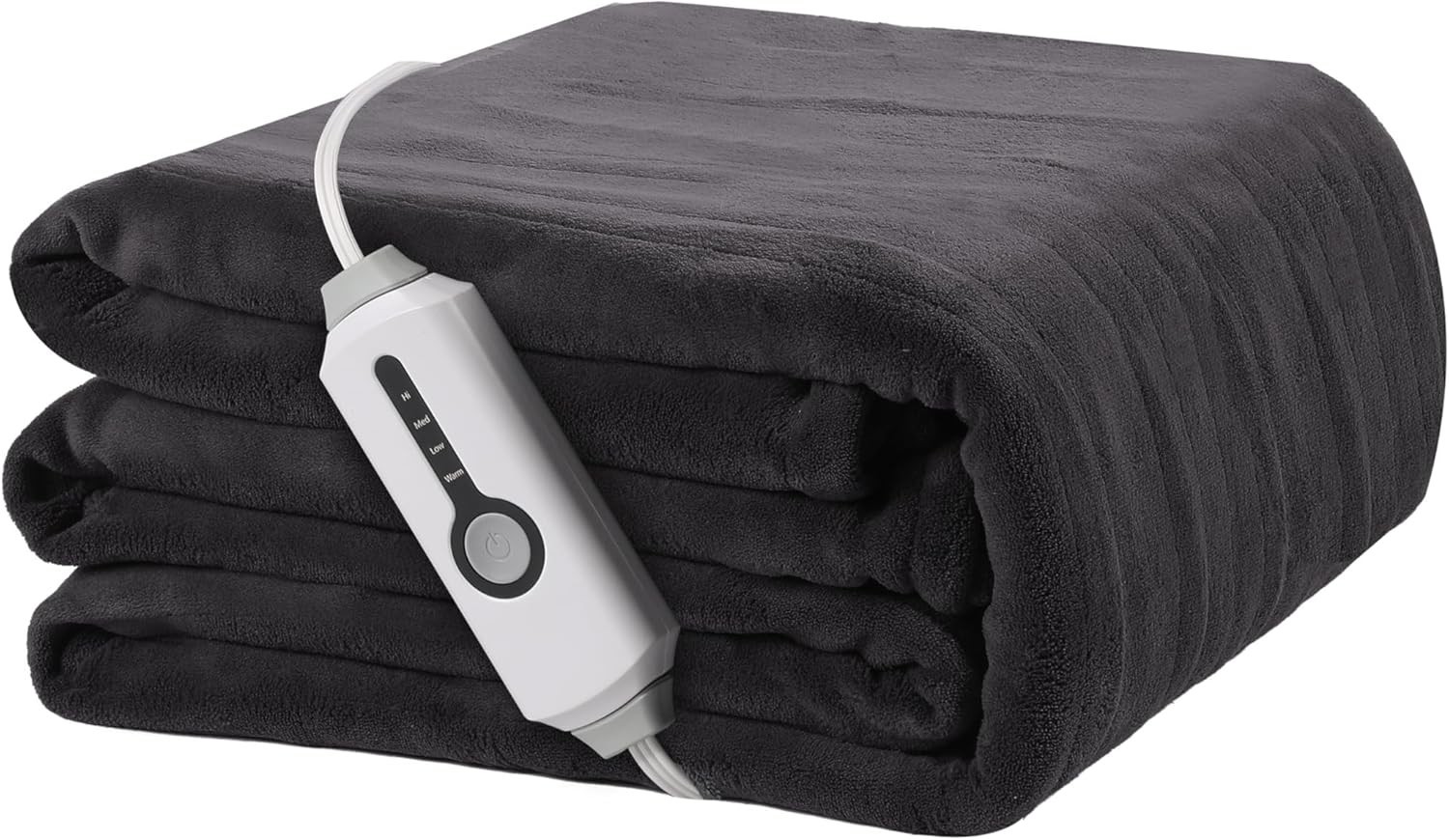 Electric Heated Blanket 62"x84" Twin Size Soft Coral Fleece W/ 4 Heating Levels