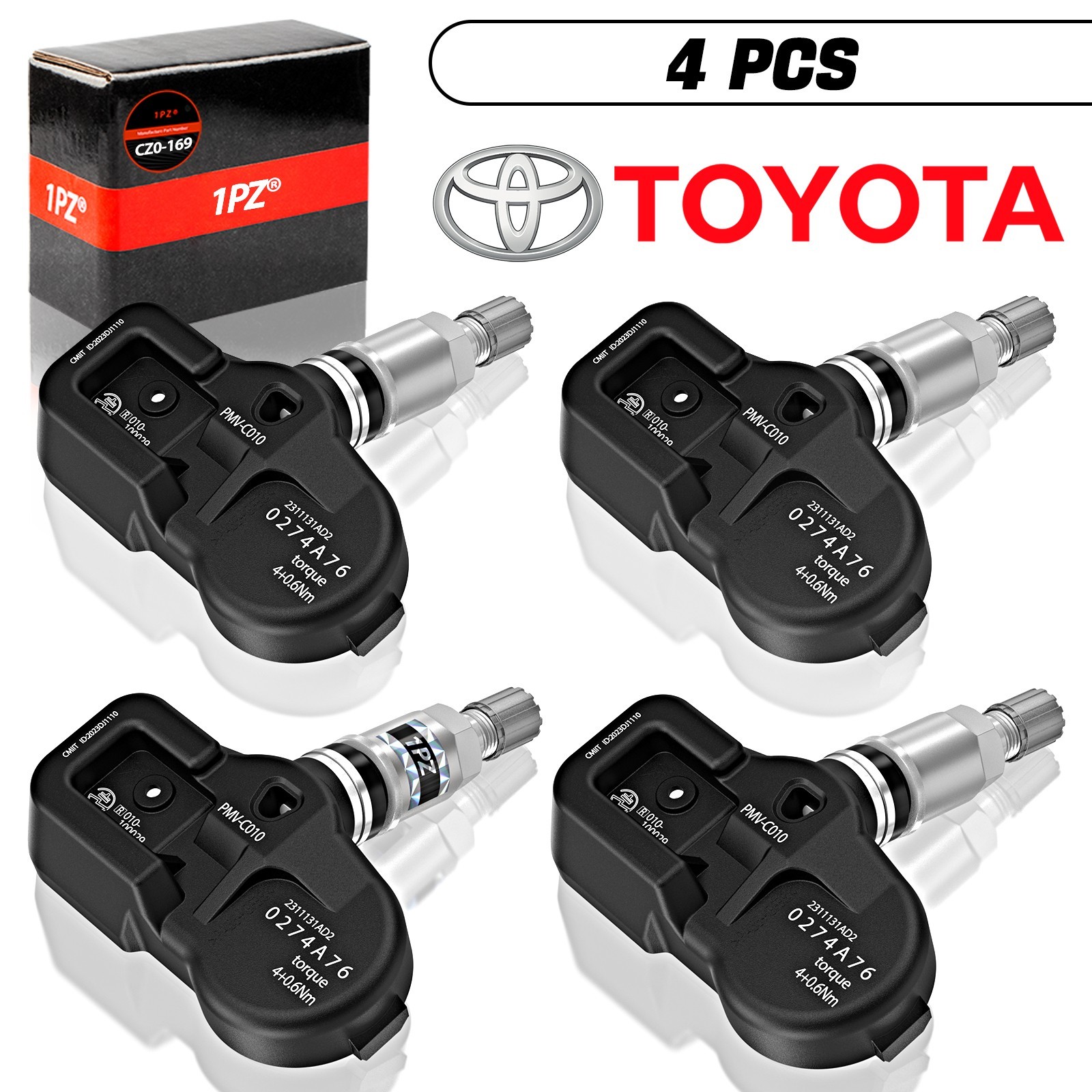 4pcs Tire Pressure Monitoring Sensor TPMS For Denso #550-0105 Lexus Fits Toyota