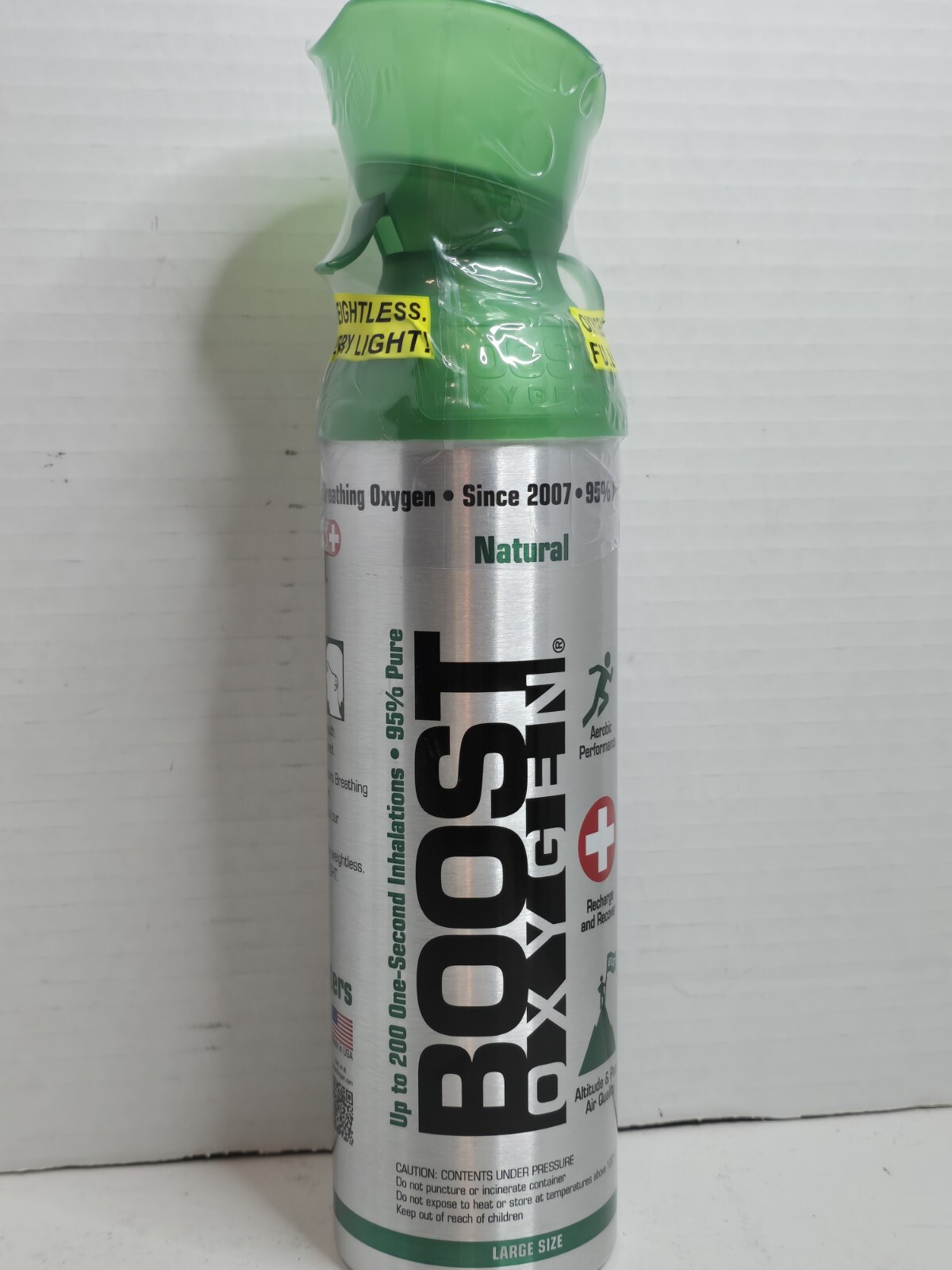 Boost Oxygen 95% Pure Oxygen Natural One Large Canister Unit 10 L 200 doses