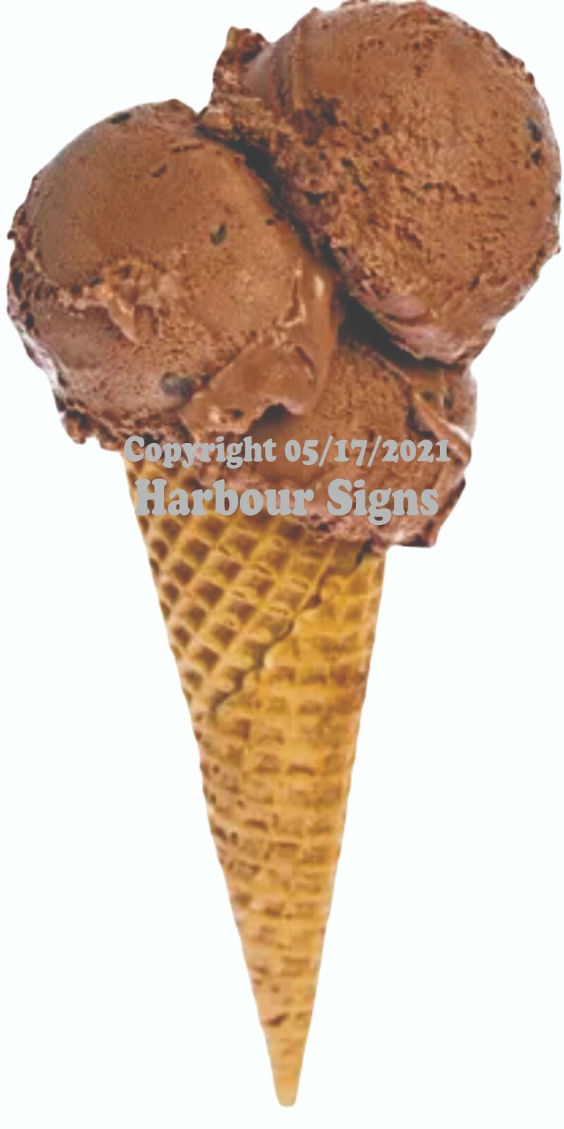 ICE CREAM DECAL (CHOOSE SIZE) Chocolate Cone Concession Food Truck Sticker