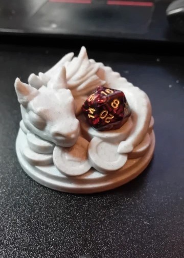 Baby Dragon Dice Guardian Holder for D20 Roleplay Game Accessory Gift Cute Chibi