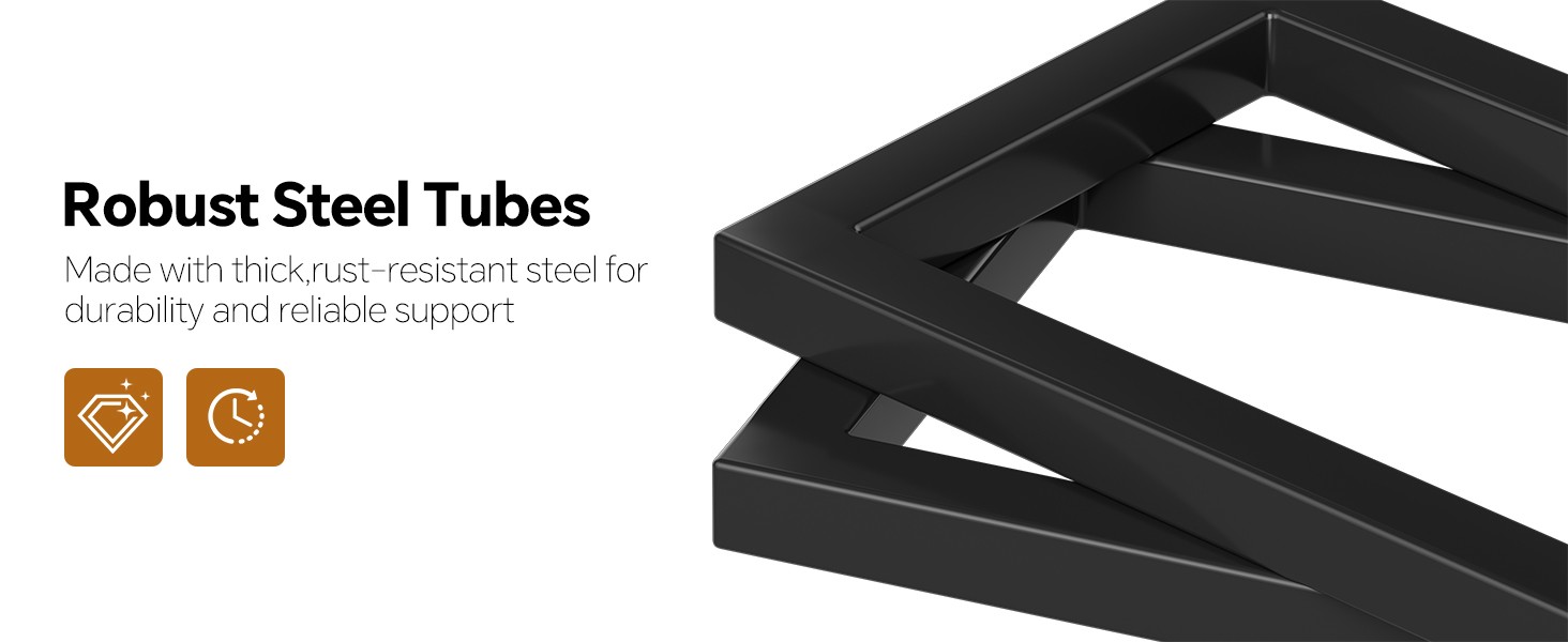 C Shaped Side Table, End Table Set of 2, Sofa Couch Table