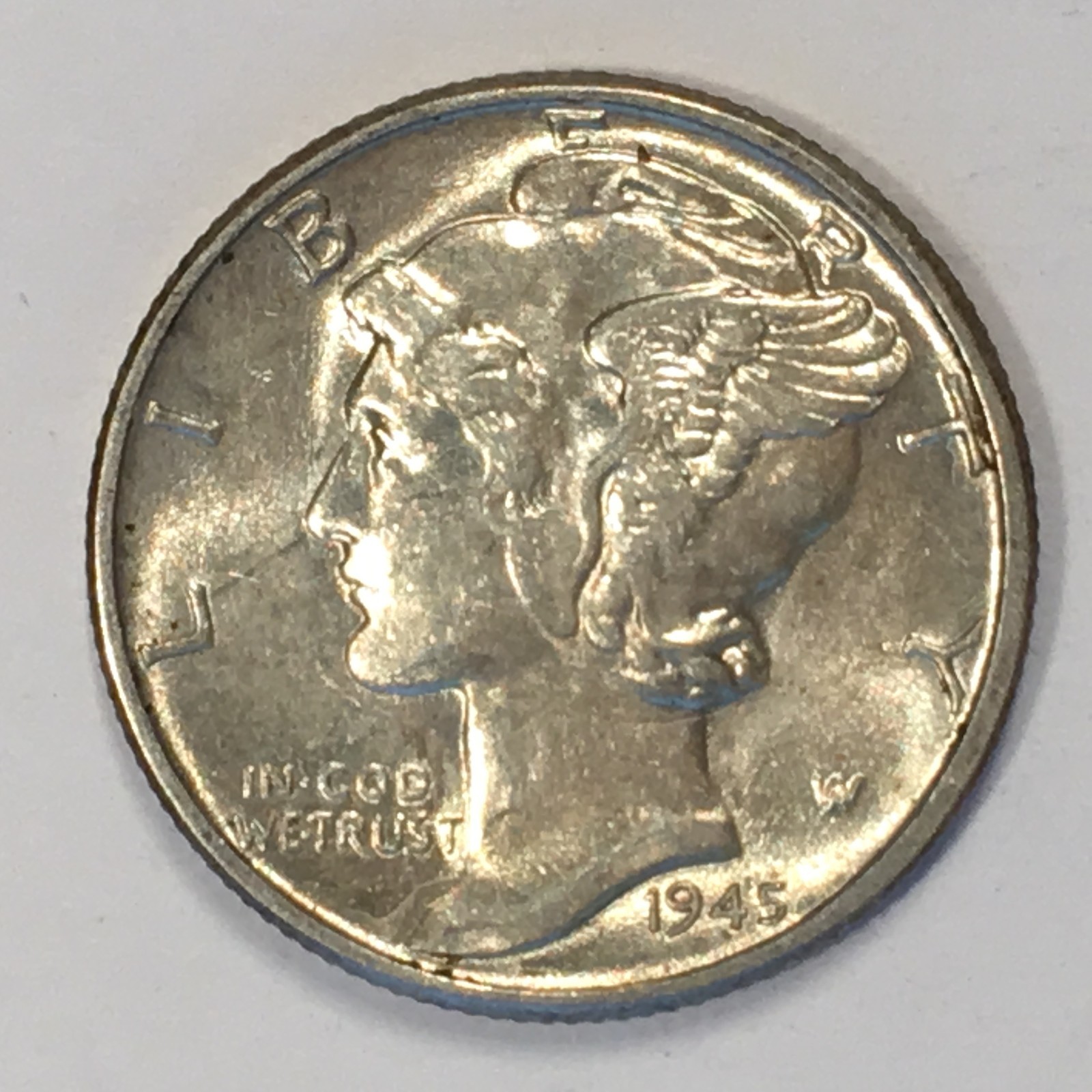 1945 Mercury Dime - Nice Uncirculated - High Quality Scans #G521