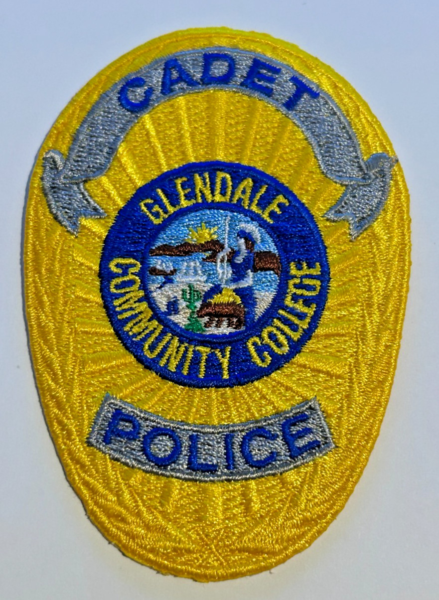 Glendale Community College Police Cadet 3.5" Hat Vest Patch Unused