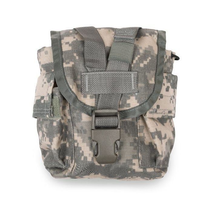 Authentic US Military ACU 1 QT Canteen Pouch MOLLE 1 Quart GP Pouch 8"x3"x 5 h