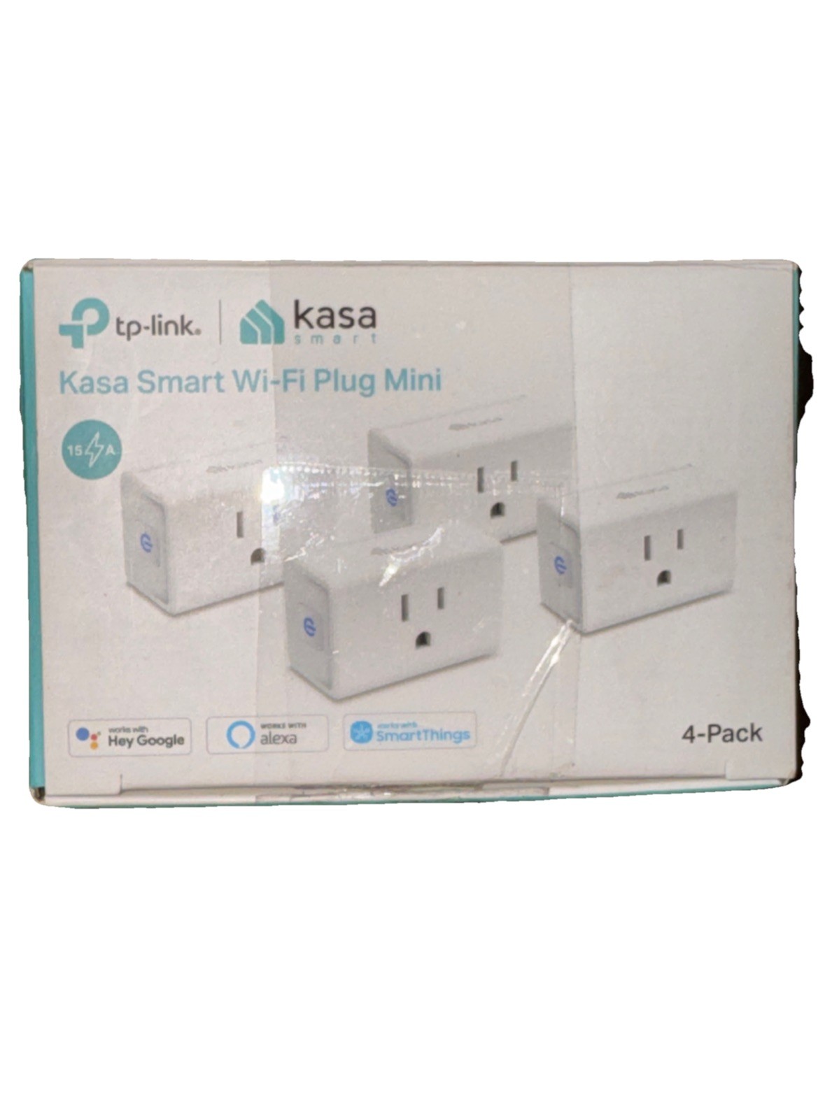 4 PACK TP Link KASA Smart Wifi Plug Mini Outlet Block WHITE EP10P4 120V NEW
