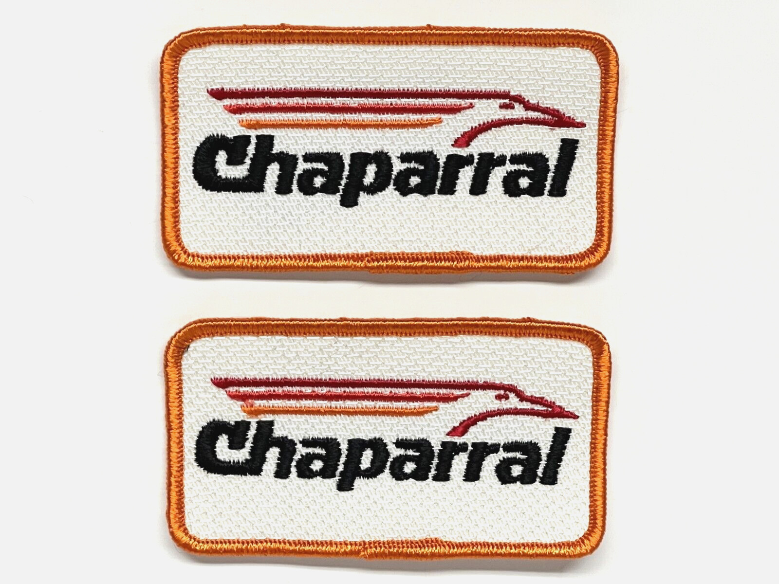2 NOS Vintage Chaparral Patches snowmobile mini bike ST-80 Firebird Thundrebird
