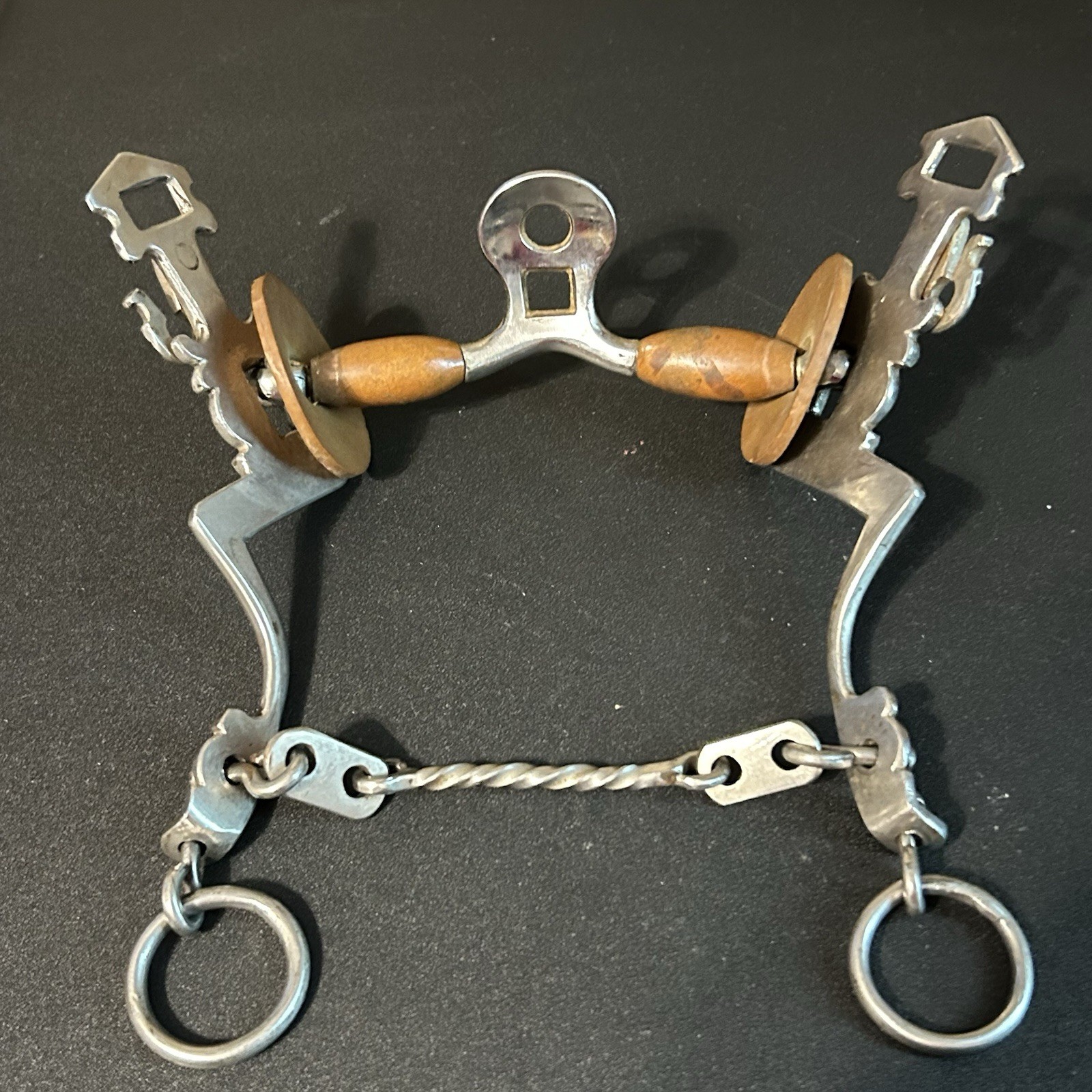 4.5” Paso Peruvian Fino Gaited Horse Show Bit Spoon Port Large Copper Rollers
