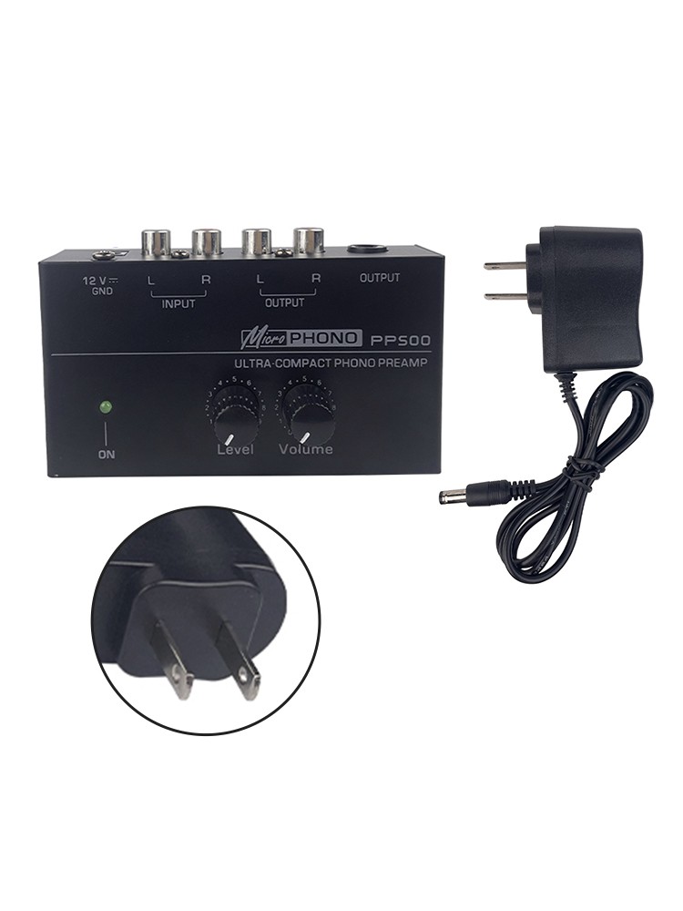 PP500 Phono Preamp Preamplifier with Level Volume Control for LP Vinyl Turntable