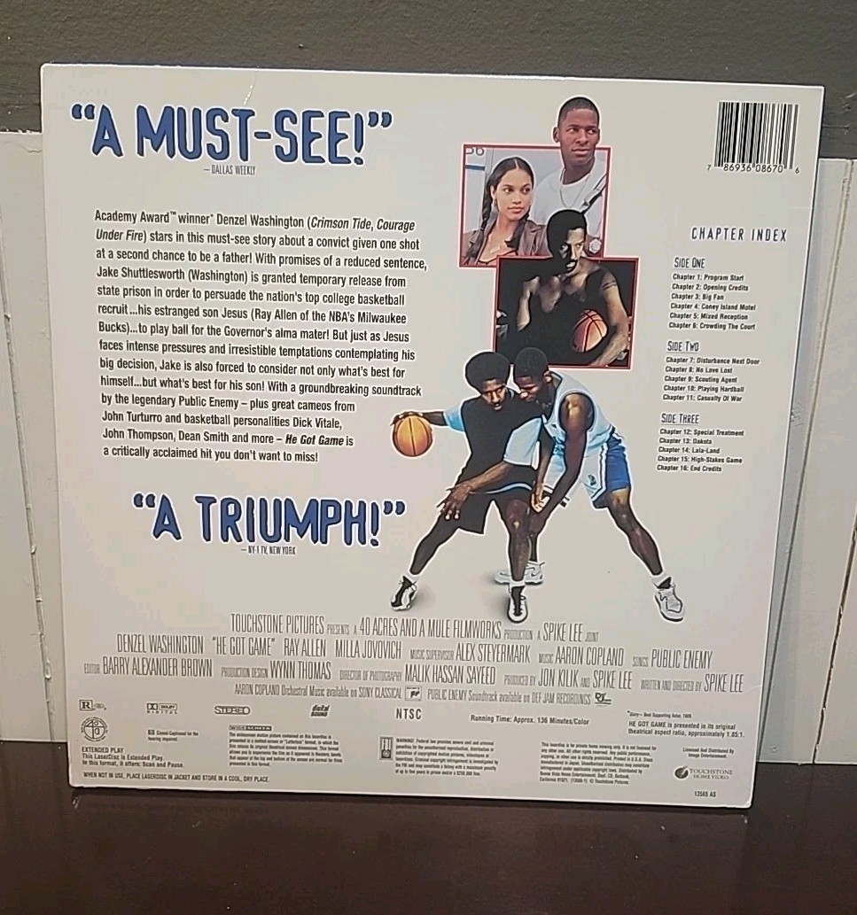 He Got Game LASERDISC DENZEL WASHINGTON