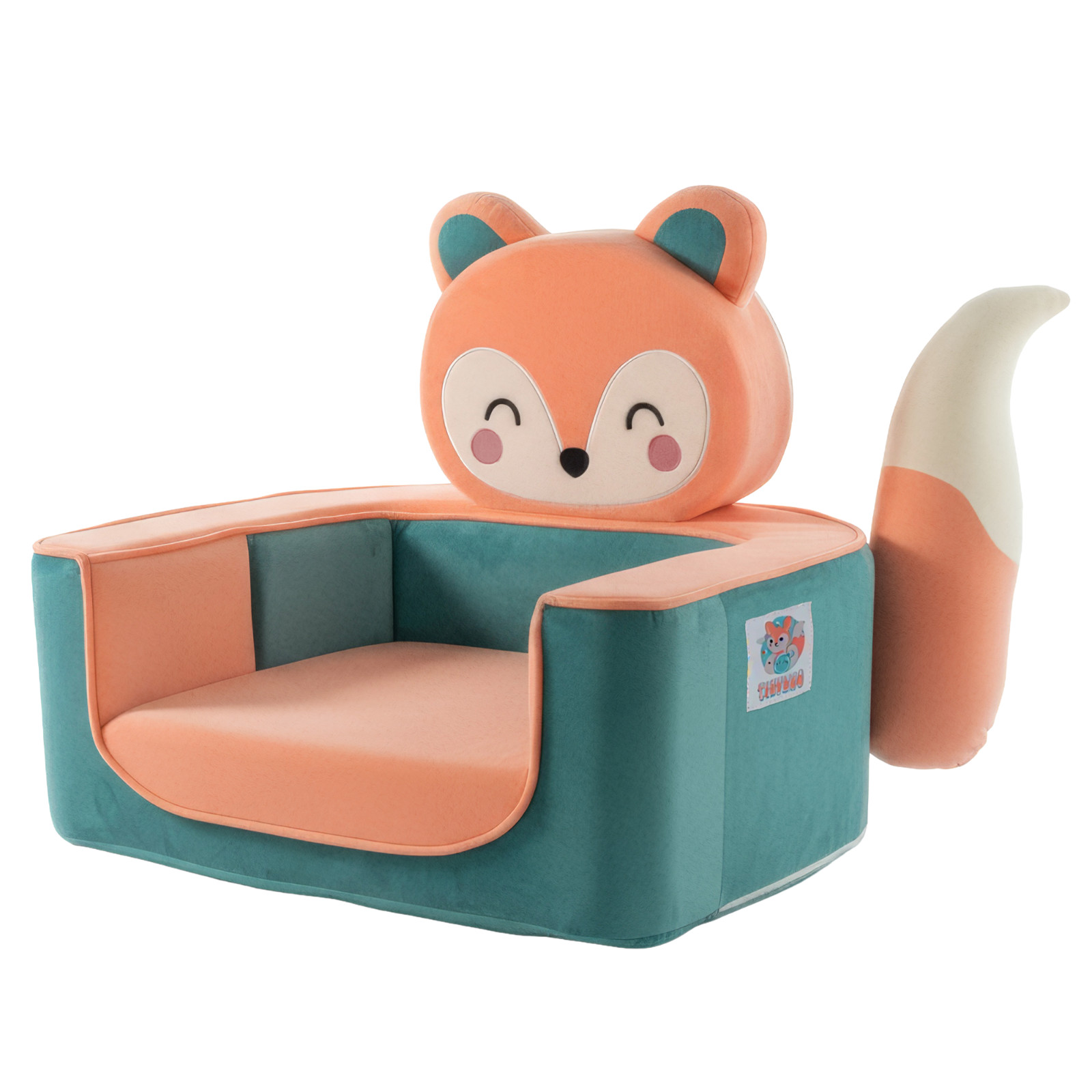 Fox Toddler Chair Kids Foam Sofa | Kawaii Montessori Kids Seat | Soft Armchair