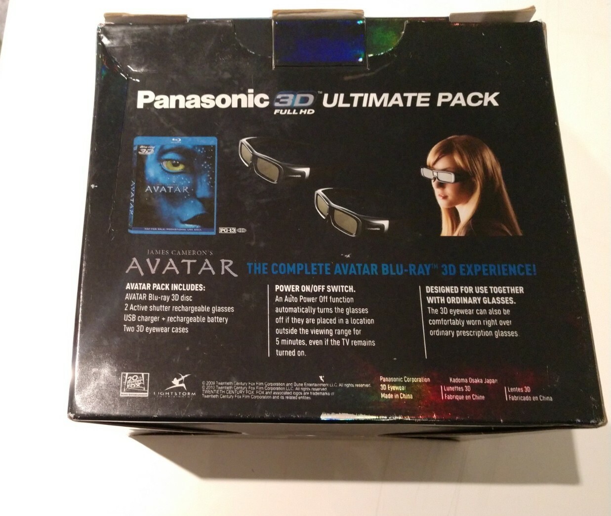 Panasonic TY-EW3D2MMK2 3D Ultimate Pack (Avatar 3D + 2 Rechargeable Glasses)